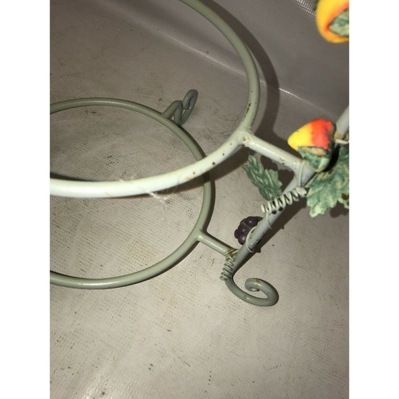 GRAPE VINE PLATE HOLDER Green Coated Metal Wire Picnic Buffet - Picture 6 of 8